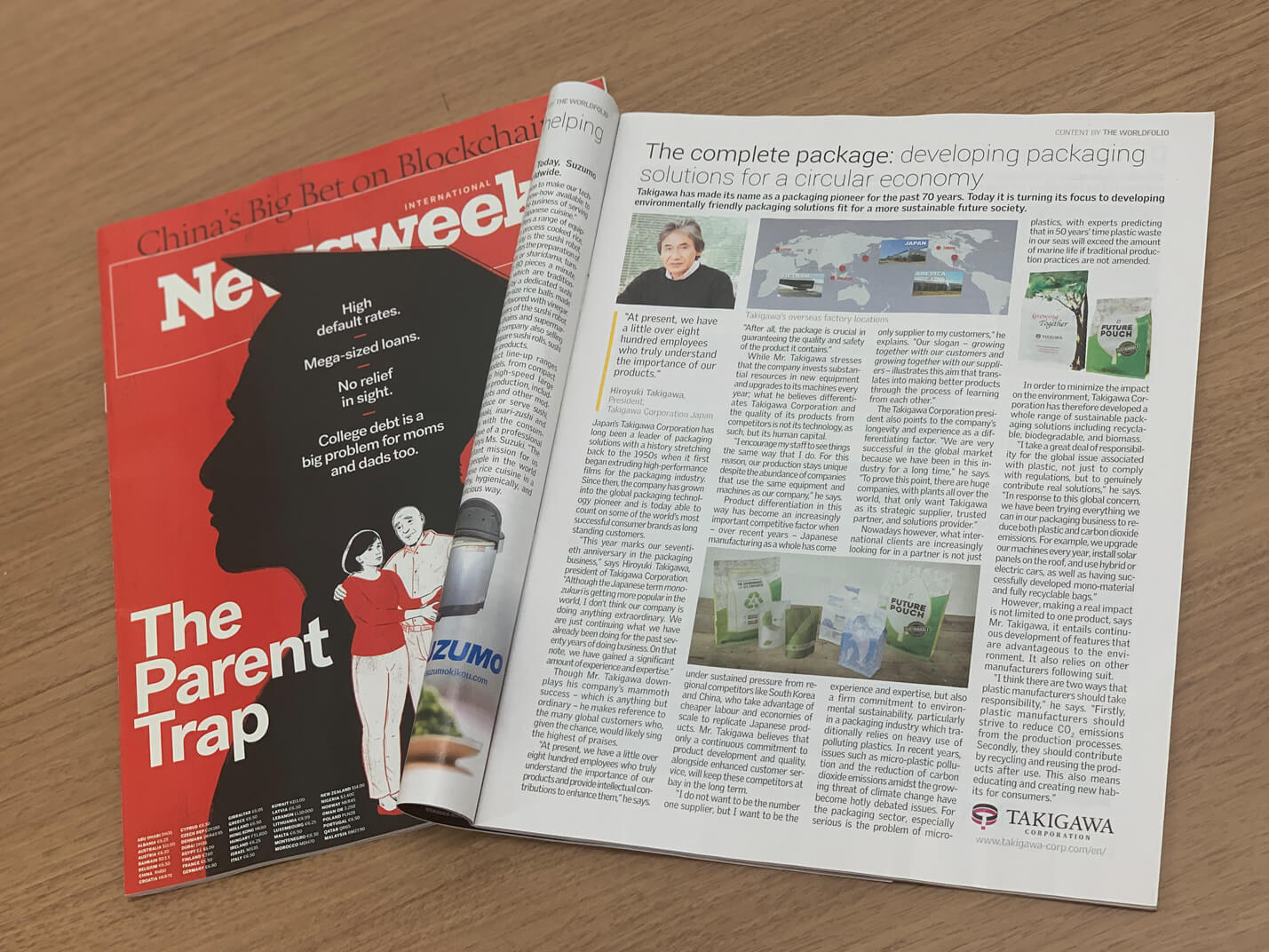 Takigawa Talks Recyclable Packaging in Newsweek!